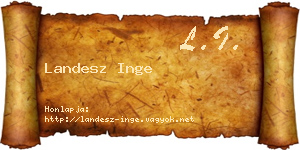 Landesz Inge névjegykártya